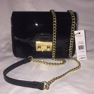 BCBGeneration black glossy leather crossbody